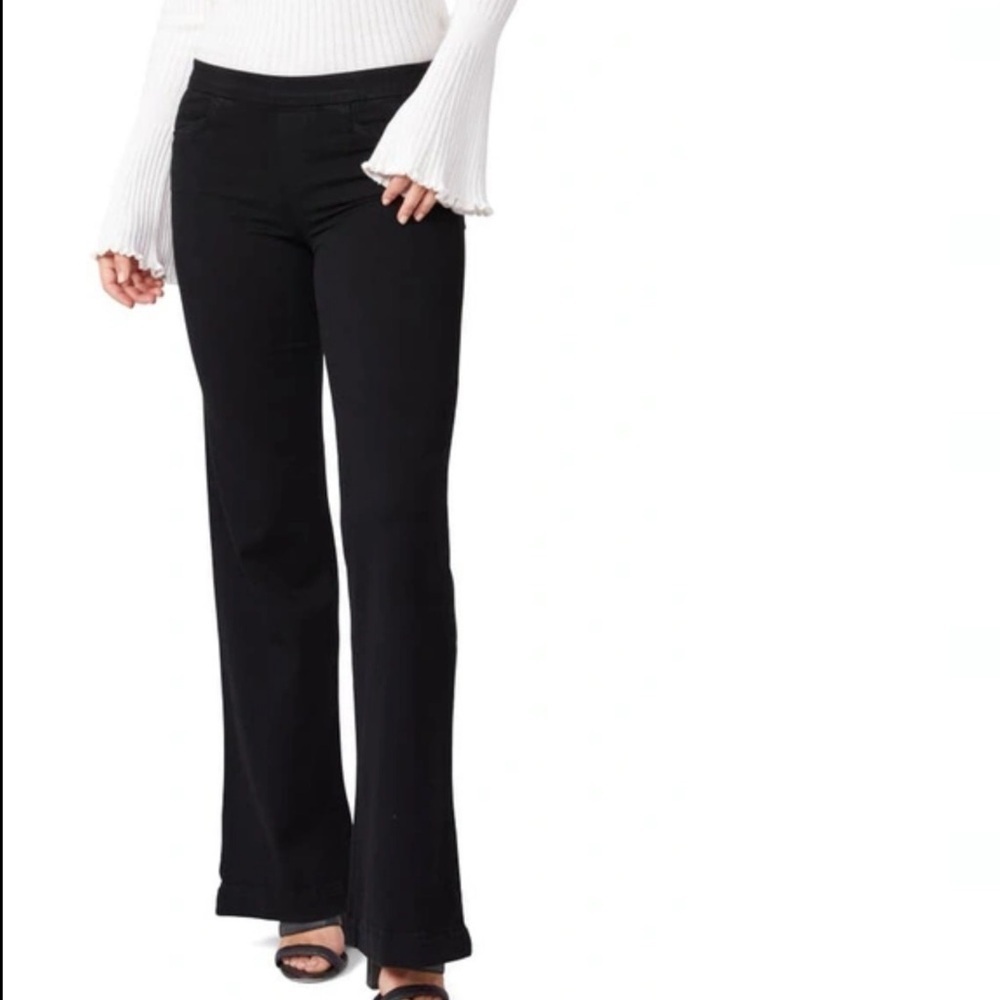 Paige Sabine Joxxi Pocket Wide Leg Pants Black Shadow